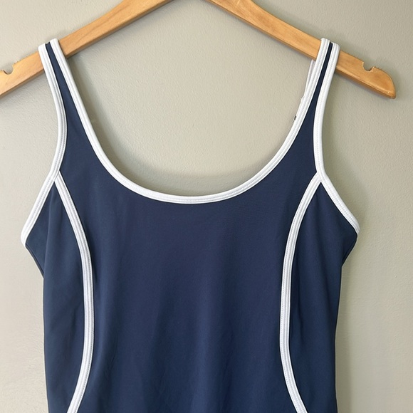Abercrombie & Fitch Traveler Athletic Mini‎ Dress Size S Navy White Trim - Picture 3 of 10